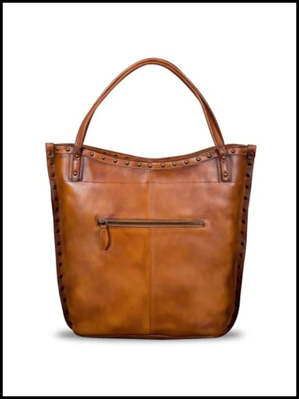 Genuine Leather Work Tote Shoulder Bag Large Handbag Satchel Vintage Handmade